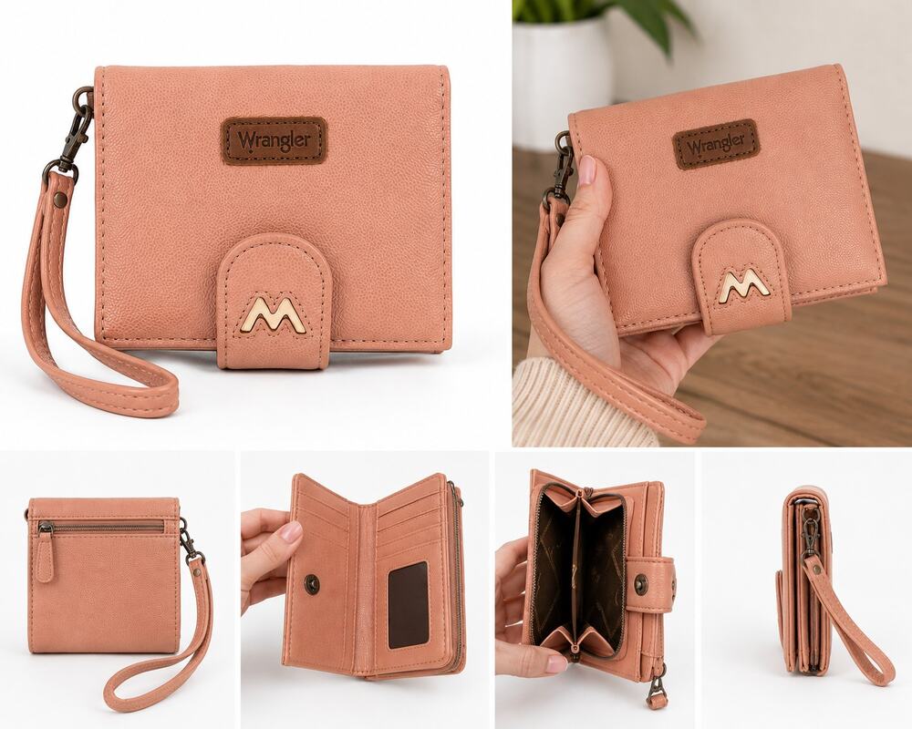 Wrangler Blush Pink Wristlet Wallet